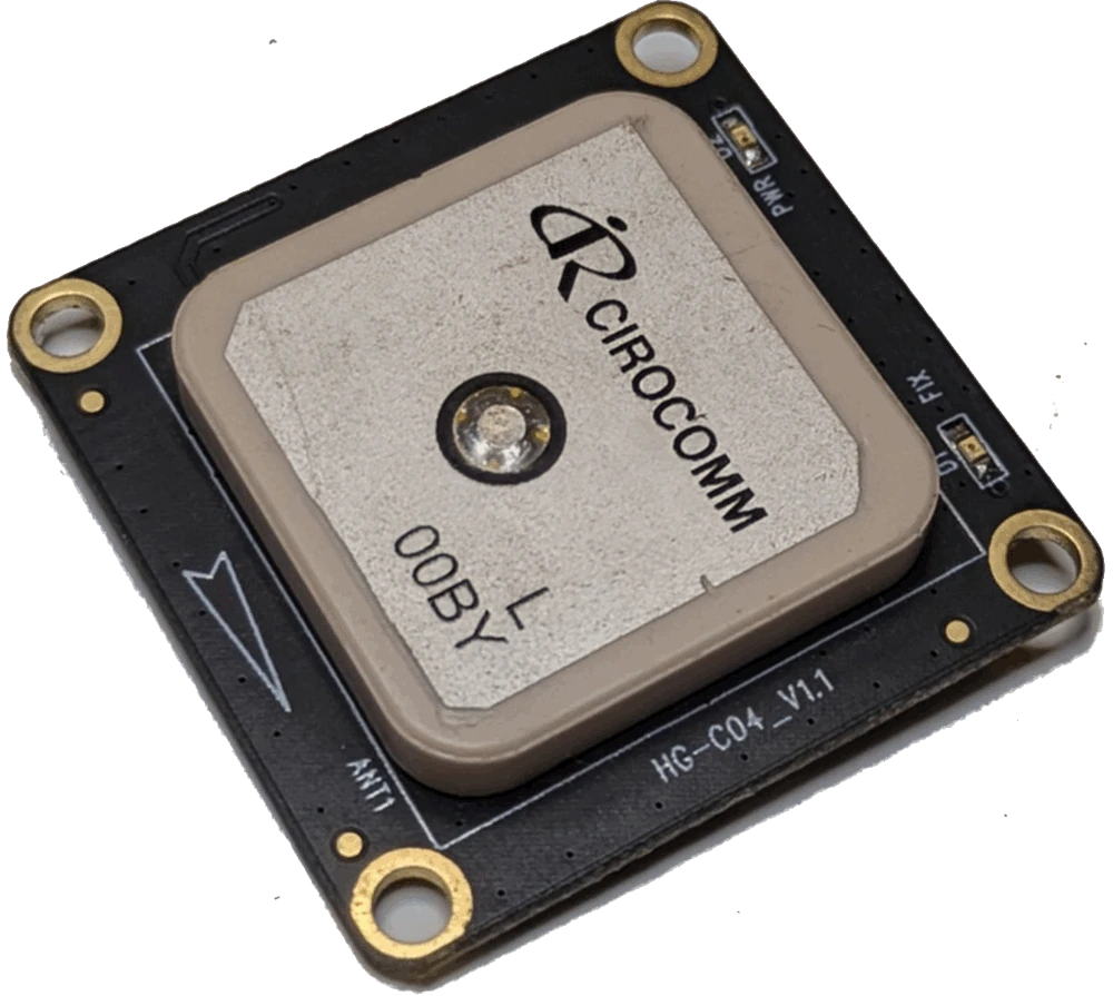 Top view showing the antenna